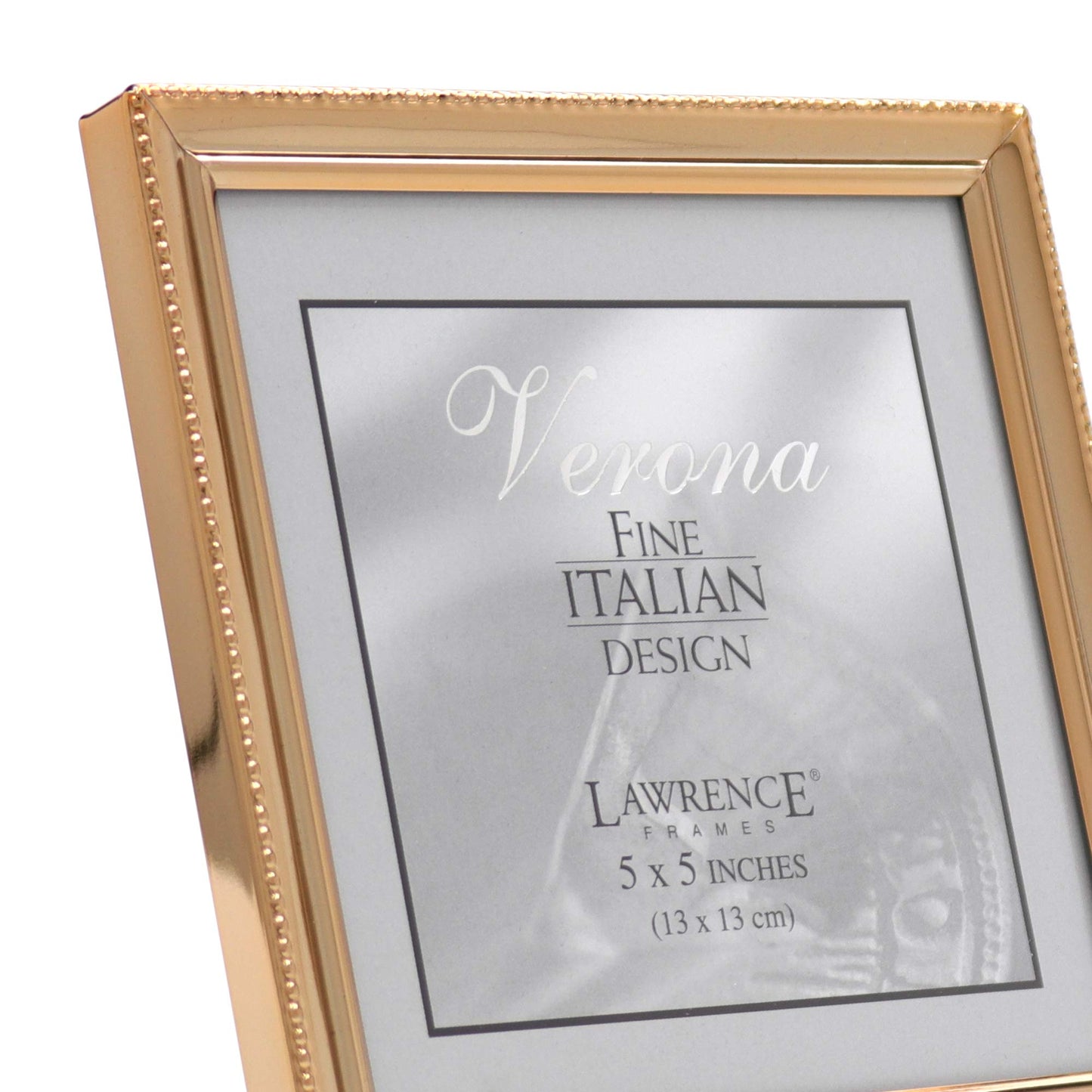 Lawrence Frames 5.16" x 5.16" Metal Picture Frame, Gold