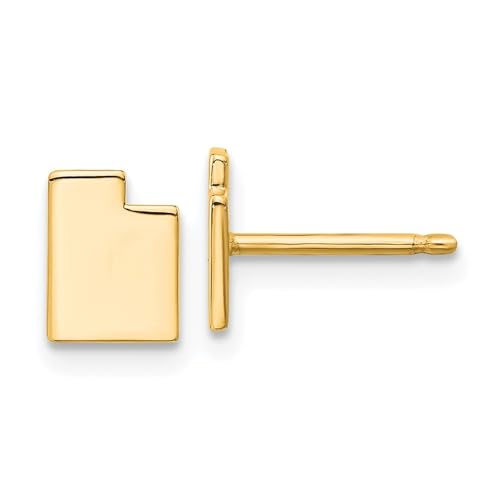 Sterling Silver/Gold-plated Utah State Earrings