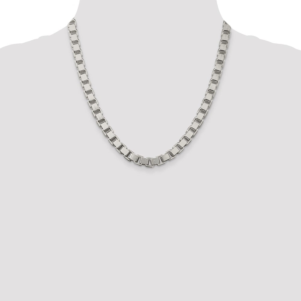 Sterling Silver 7mm Box Chain 20 Inches