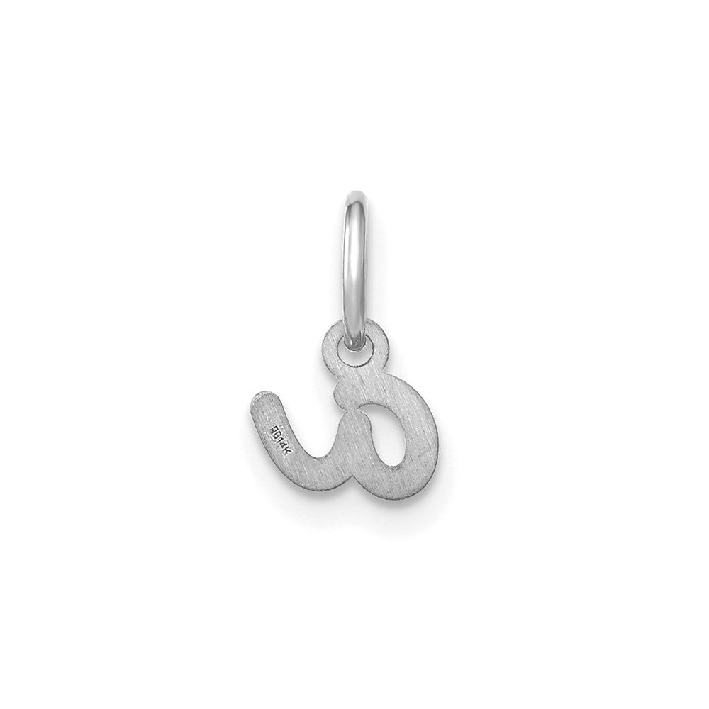 Sterling Silver Rhodium-plated Lower case Letter A Initial Charm