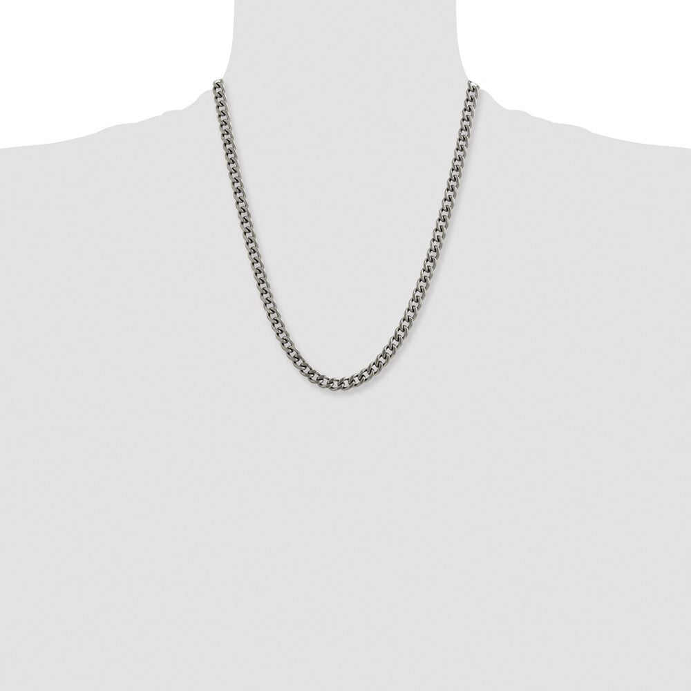 Titanium Polished 7.5mm 22in Curb Chain