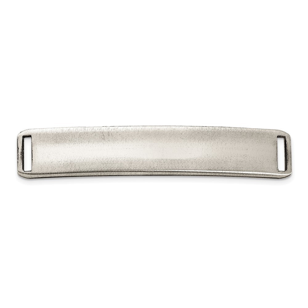 14K WG Polished ID Plate # 820