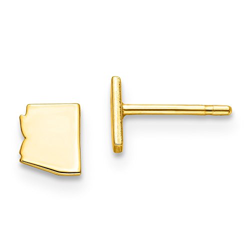 Sterling Silver/Gold-plated Arizona State Earrings