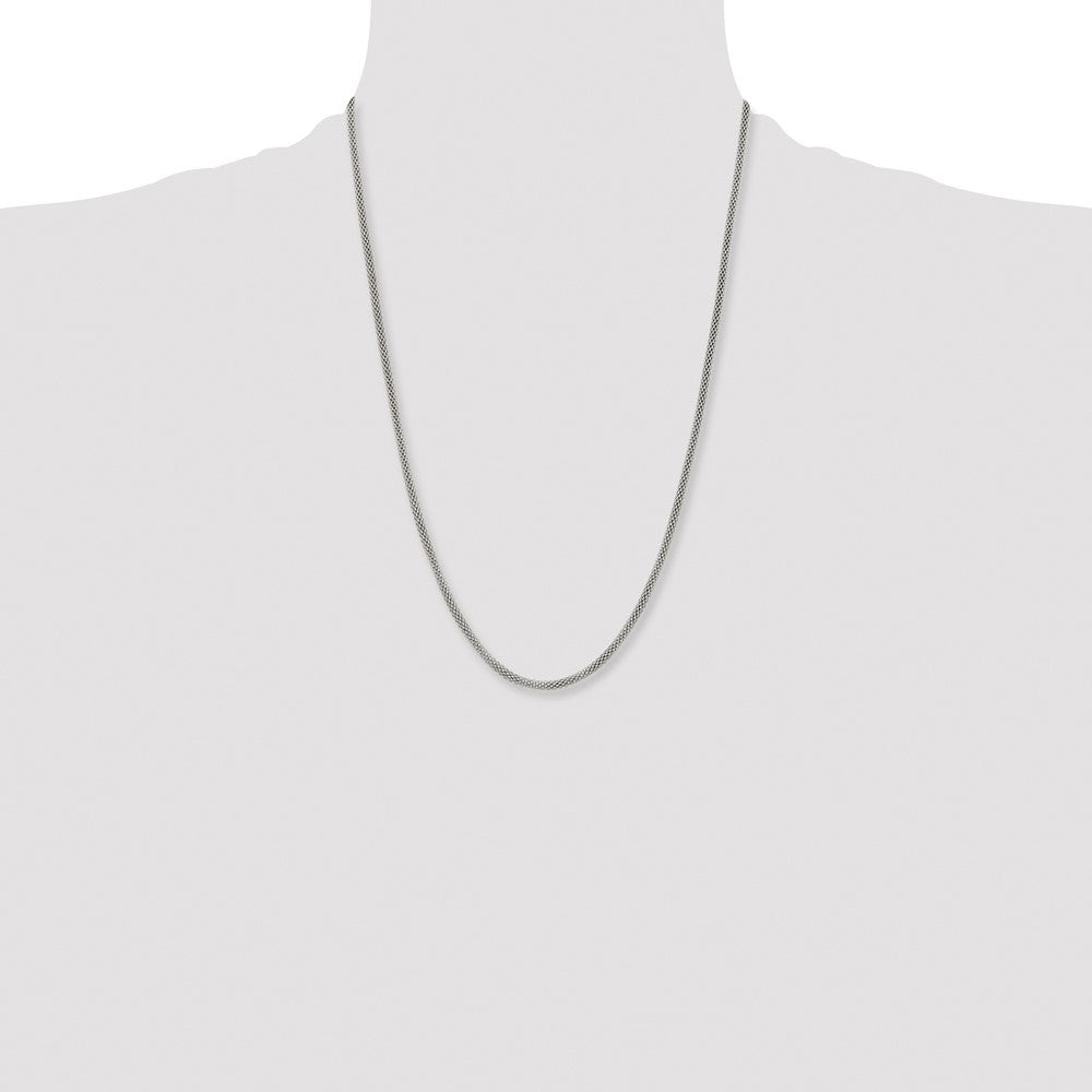 Stainless Steel Polished 3.2mm 24in Bismark Chain