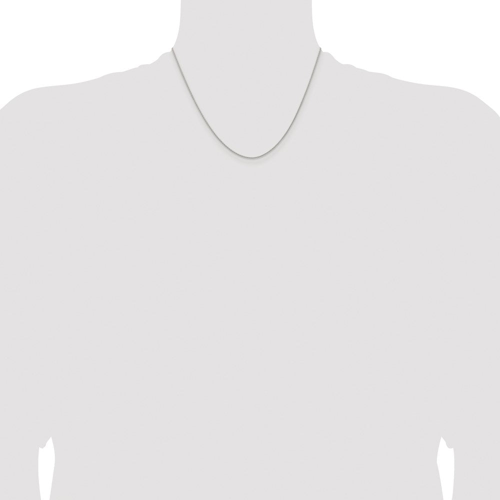Sterling Silver Rhodium-plated .95mm Diamond-cut Round Spiga Chain