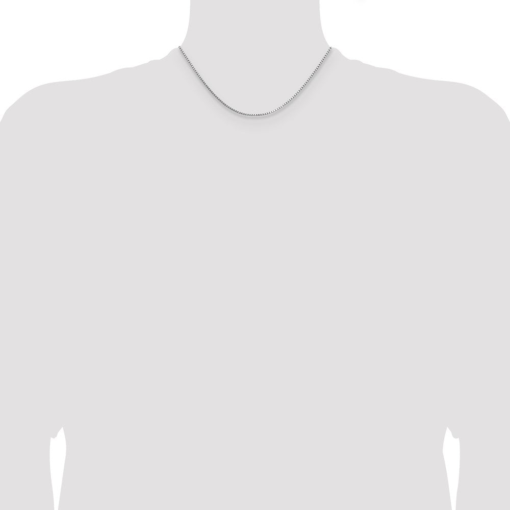 14K White Gold 1.10mm Box Chain