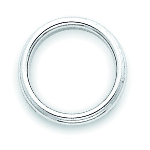 10k White Gold 3mm Milgrain Half Round Wedding Band Size 7