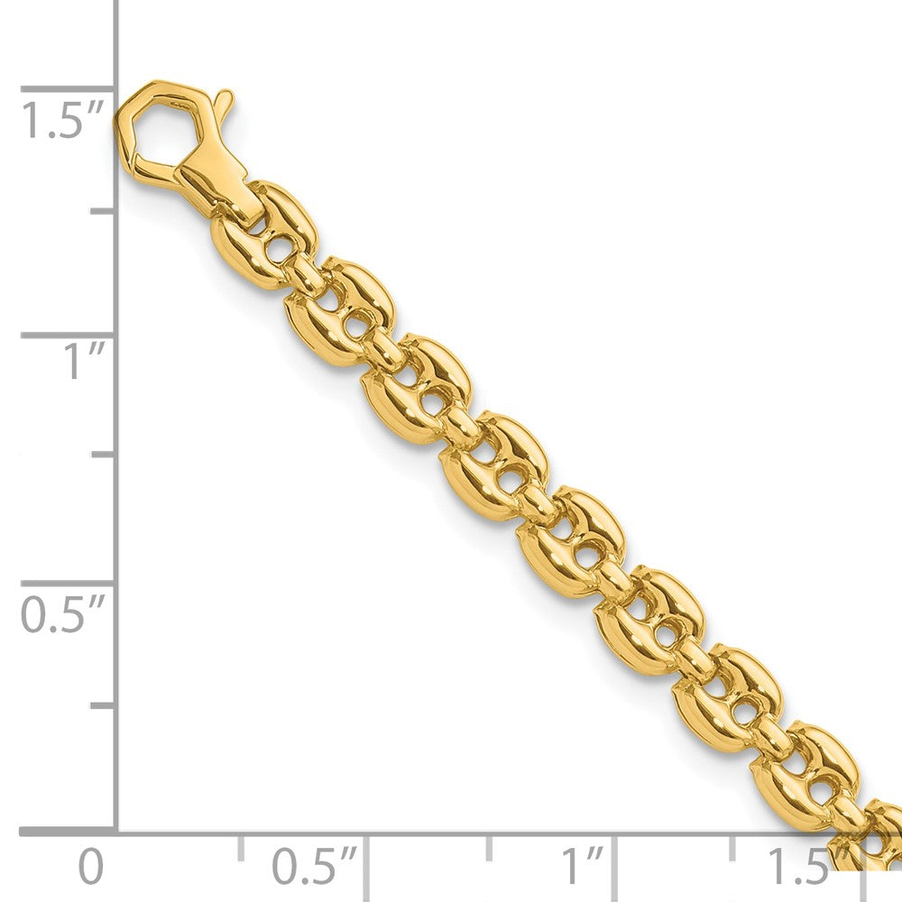 14K Polished Fancy Link Bracelet 7.5 inches
