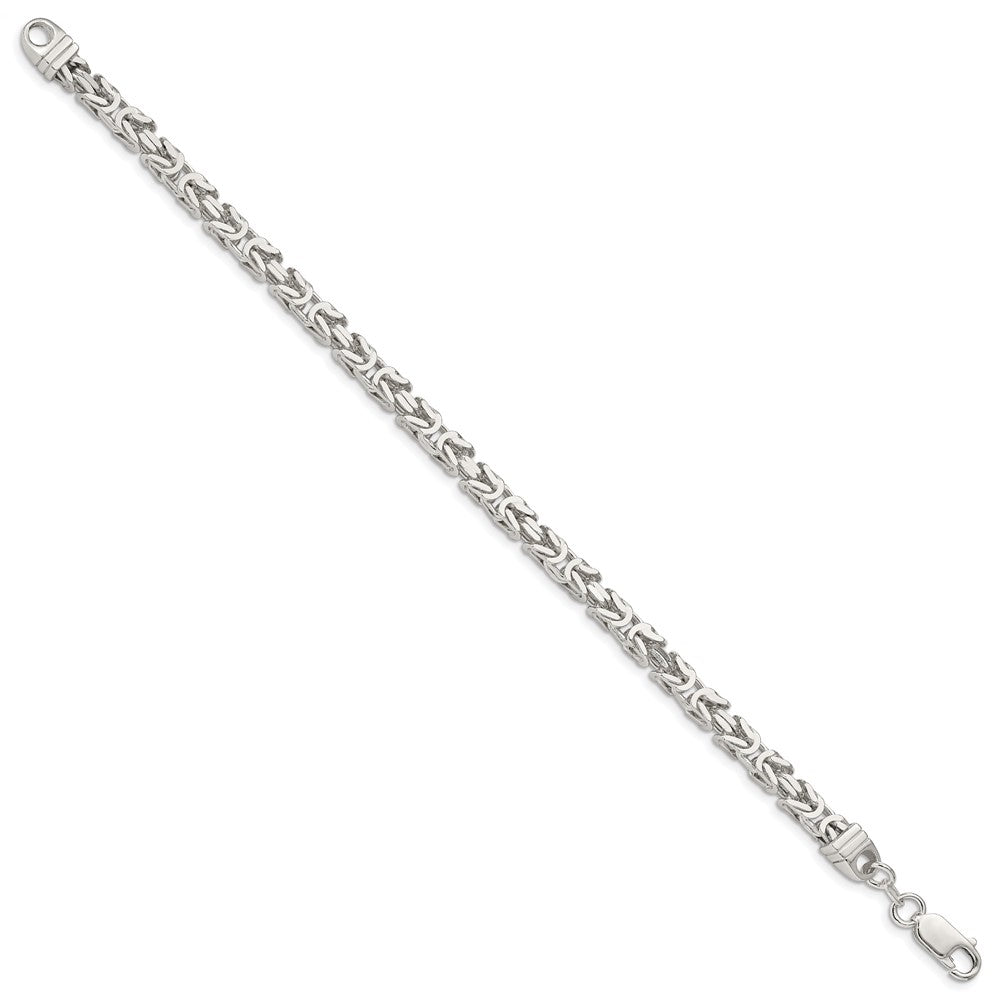 Sterling Silver 4.25mm Byzantine Chain 7 inches