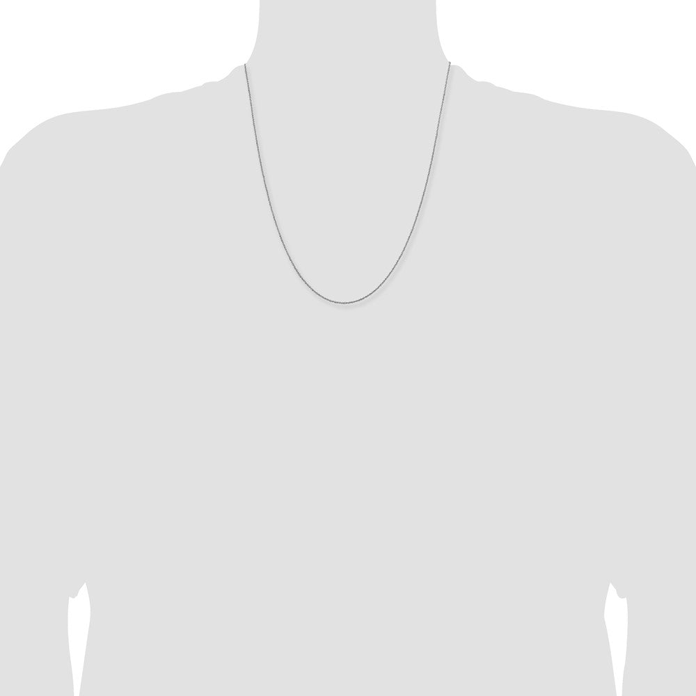 14K White Gold 1mm Sparkle Singapore Chain