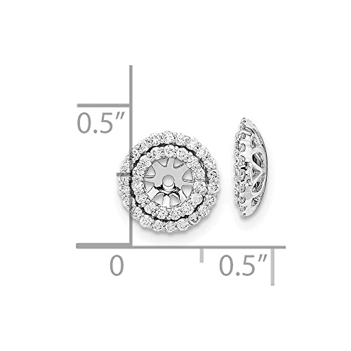 14k White Gold Diamond Earring Jackets