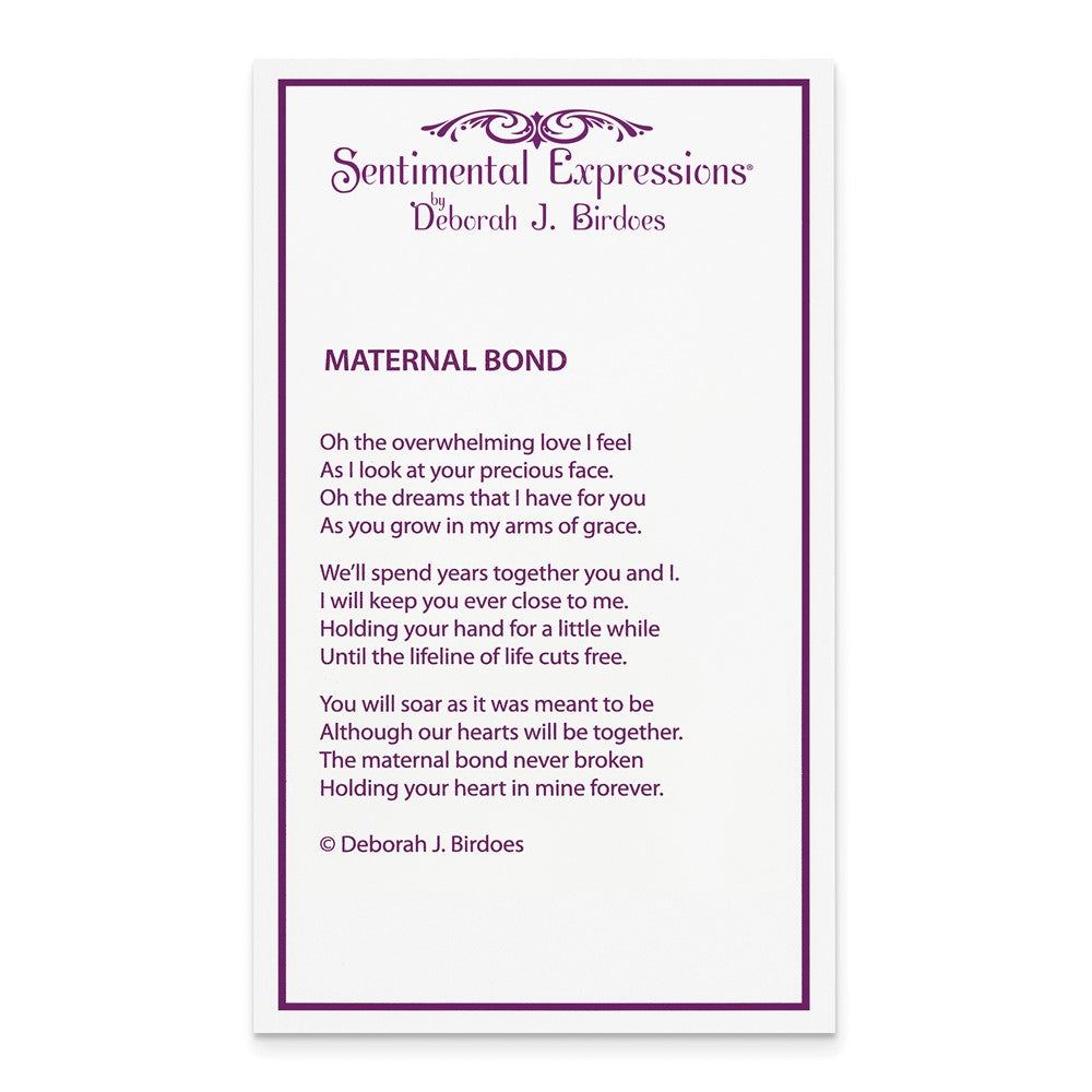 Sentimental Expressions Sterling Silver Rhodium-plated Polished Maternal Bond 18in Necklace 18 Inches