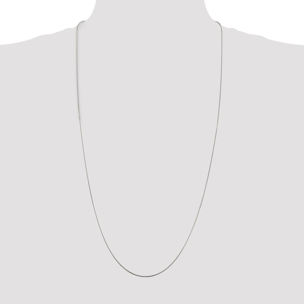 Sterling Silver 1.2mm Patterned Diamond-cut Snake Chain 30 Inches