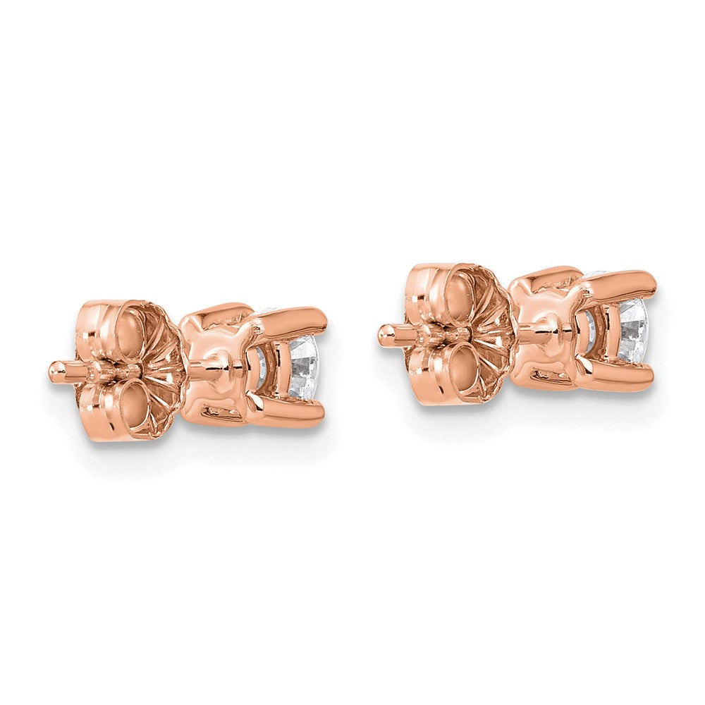 Rose 1/2 ctw Lab Grown Diamond VS/SI+ G+ Round 4 Prong Heavy Wt. Stud Earrings