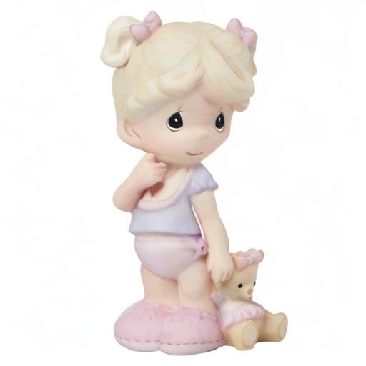 Precious Moments Hand-painted Porcelain Baby Girl Standing With Ruffled Pant Figurine