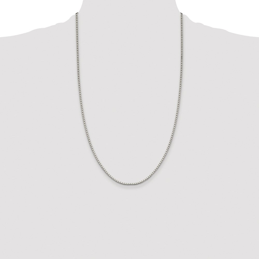 Sterling Silver Rhodium-plated 1.9mm Box Chain