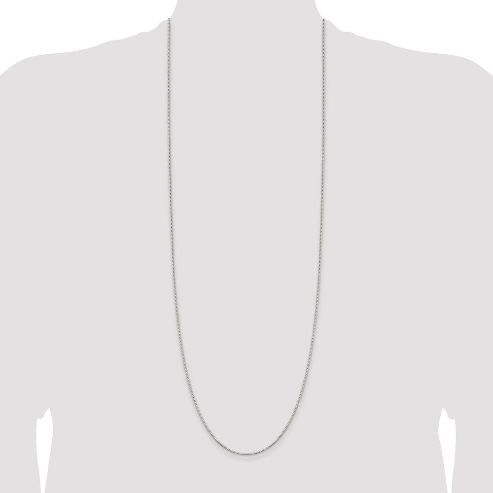 Sterling Silver 1.25mm Box Chain 36 Inches