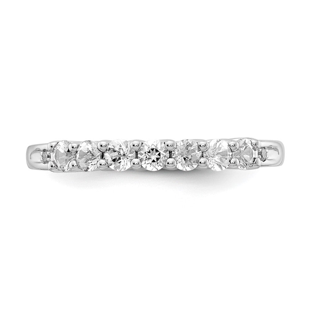 10k White Gold White Topaz & Diamond Ring