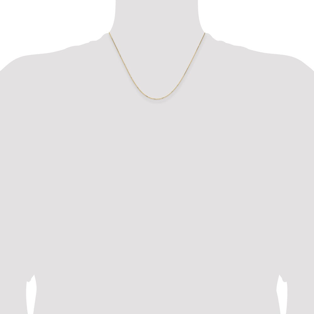 14K White Gold .85mm D/C Cable Chain