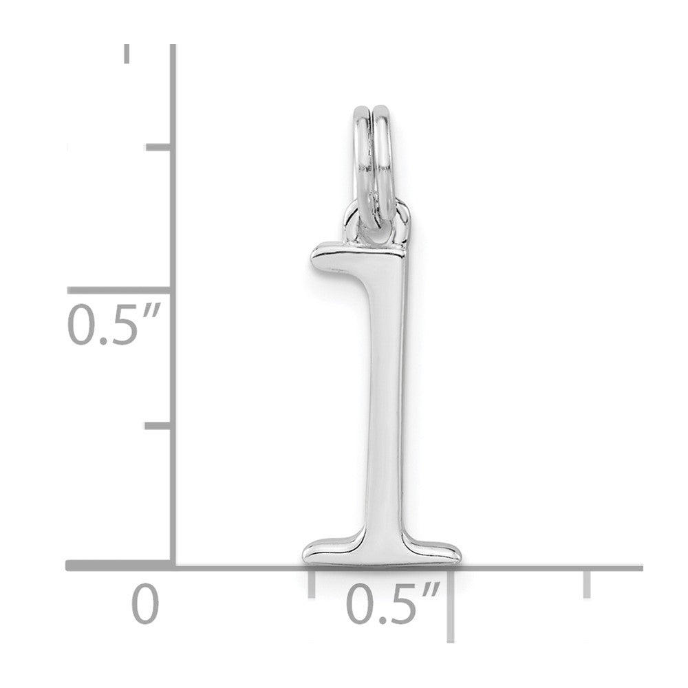 Sterling Silver Polished L Charm