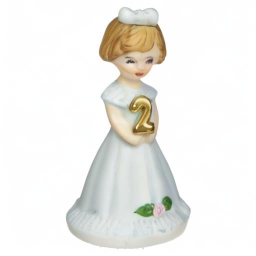 Enesco Growing Up Girls “Brunette Age 2” Porcelain Figurine, 7.5”