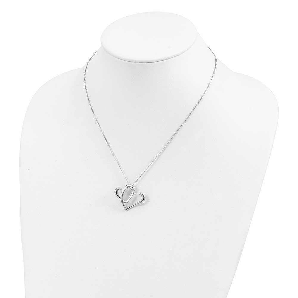 Sentimental Expressions Sterling Silver Rhodium-plated Daughter A Part of My Heart 18 Inch Necklace 18 Inches