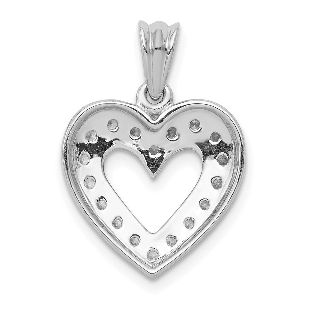 14k White Gold 1/4 carat Lab Grown Diamond VS/SI+ G+ Heart Pendant