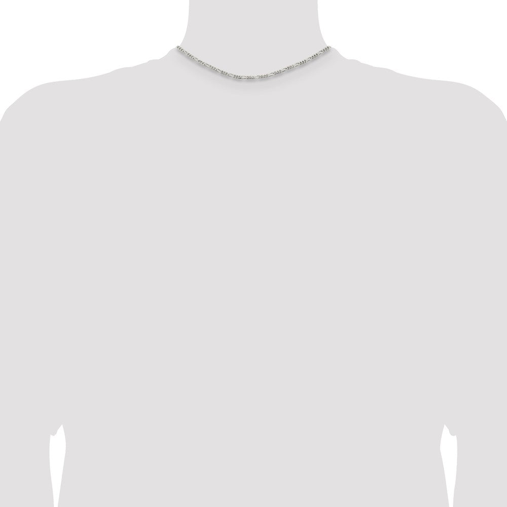 Sterling Silver 2.85mm Figaro Chain