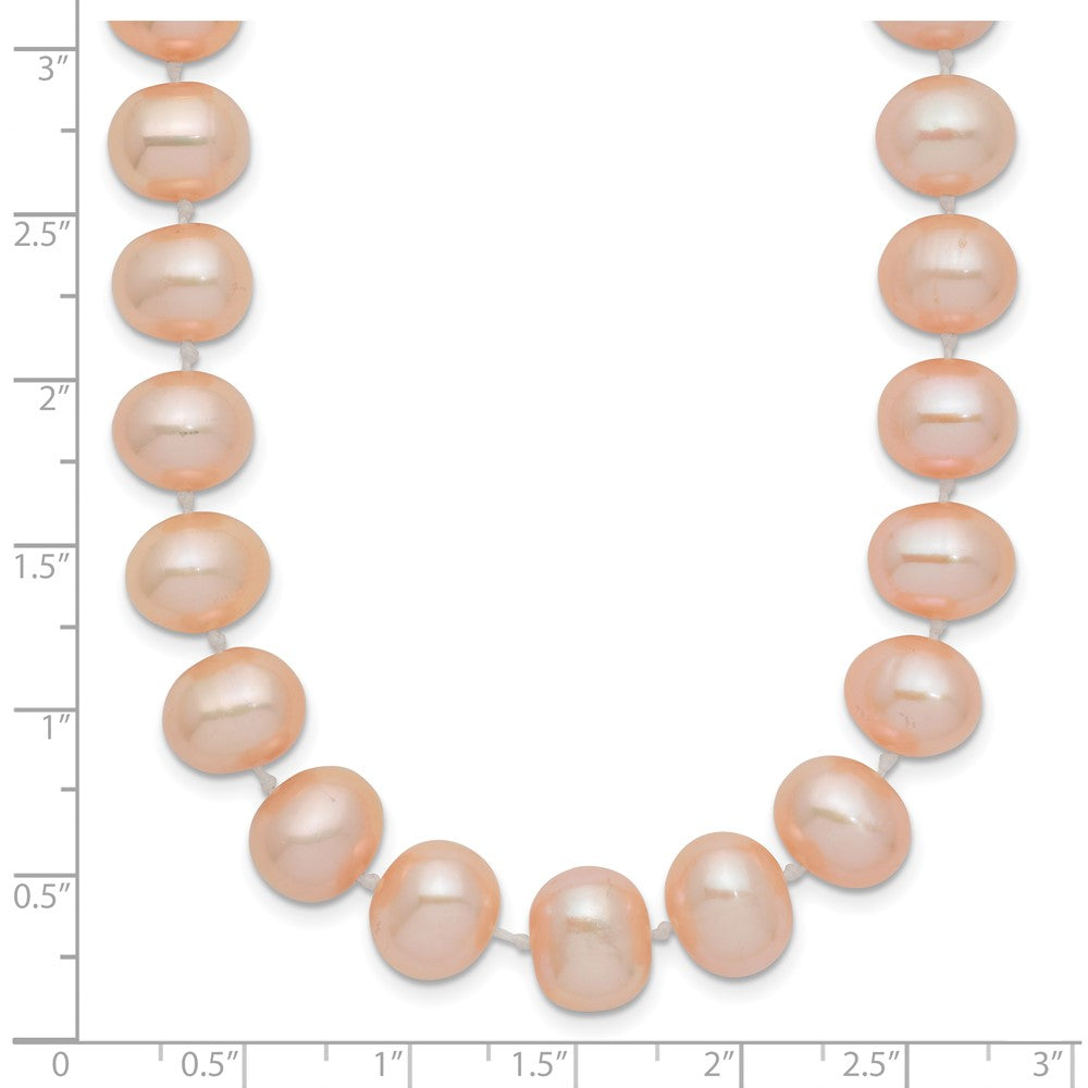 14k 8-9mm Pink Near-Round Freshwater Cultured Pearl 16 inch Necklace