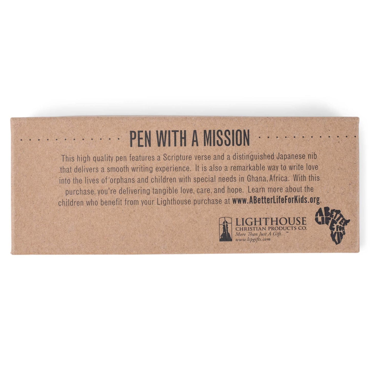 Lighthouse Christian Products Dad Cross And Verse Black Twist Pen in Kraft Gift Box