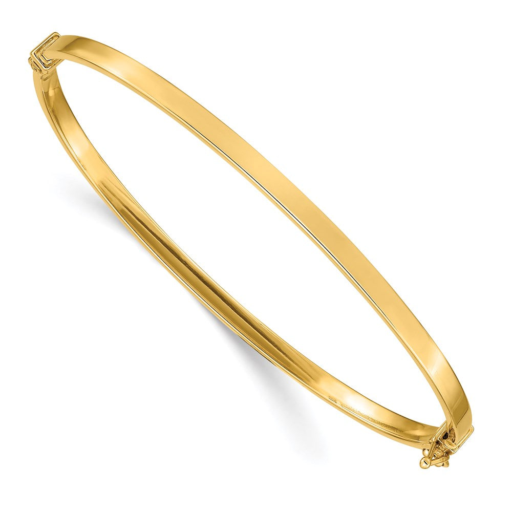 14k Polished Hinged Bangle Bracelet 7 inches
