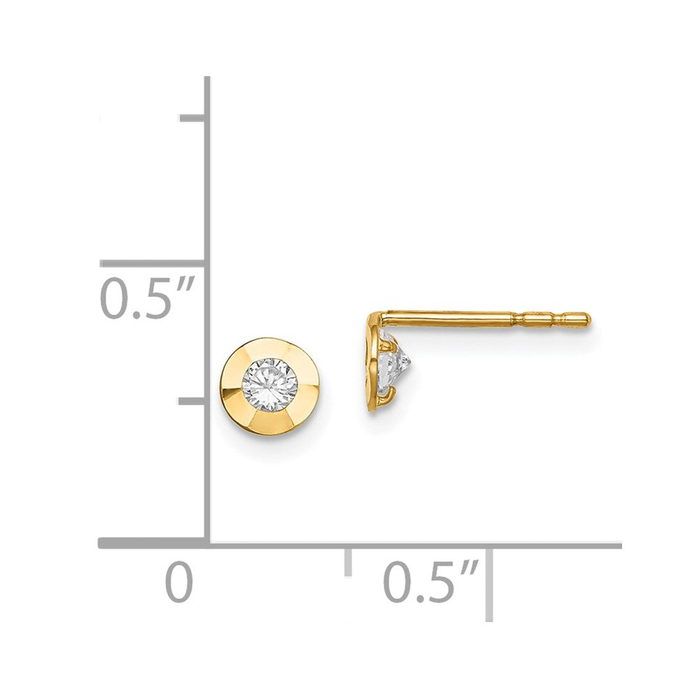14K Madi K CZ Post Earrings