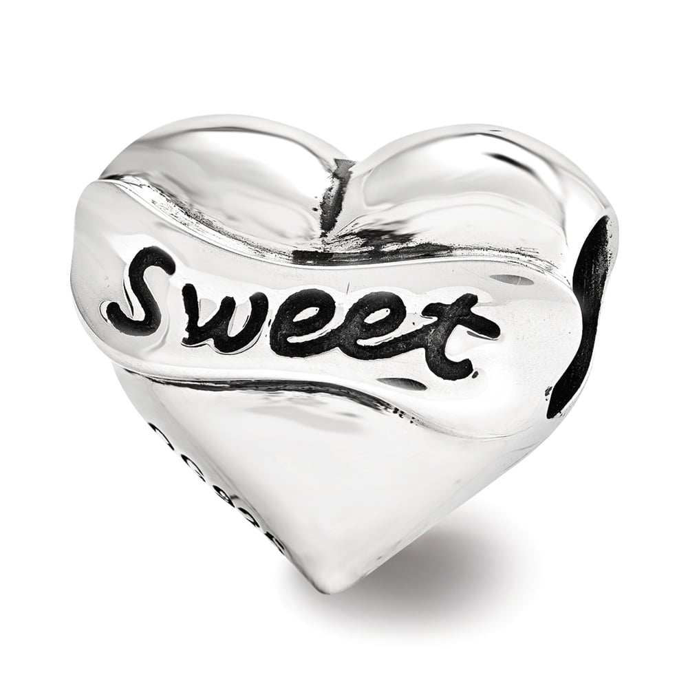 Sterling Silver Reflections Crystals Sweet 16 Heart Bead