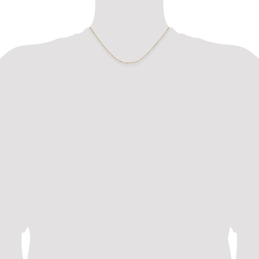 14K White Gold .85mm D/C Cable Chain