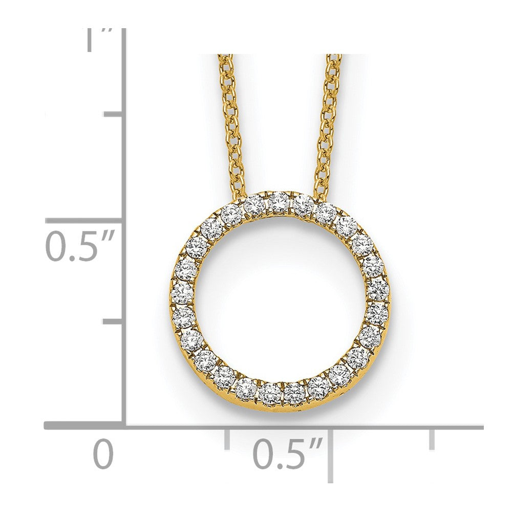 True Origin 14k 1/4 carat Lab Grown Diamond VS DEF 18 inch Eternity Pendant Necklace