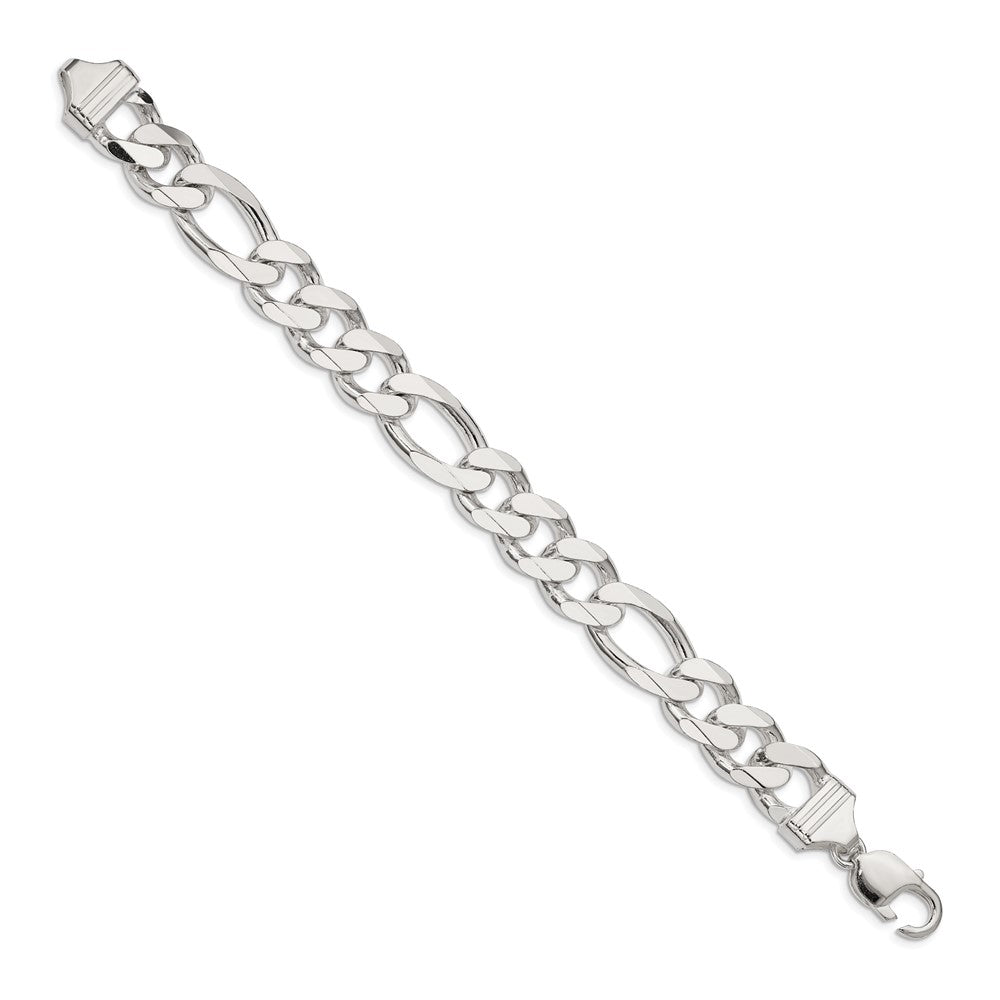 Sterling Silver 13.5mm Figaro Chain 10 inches