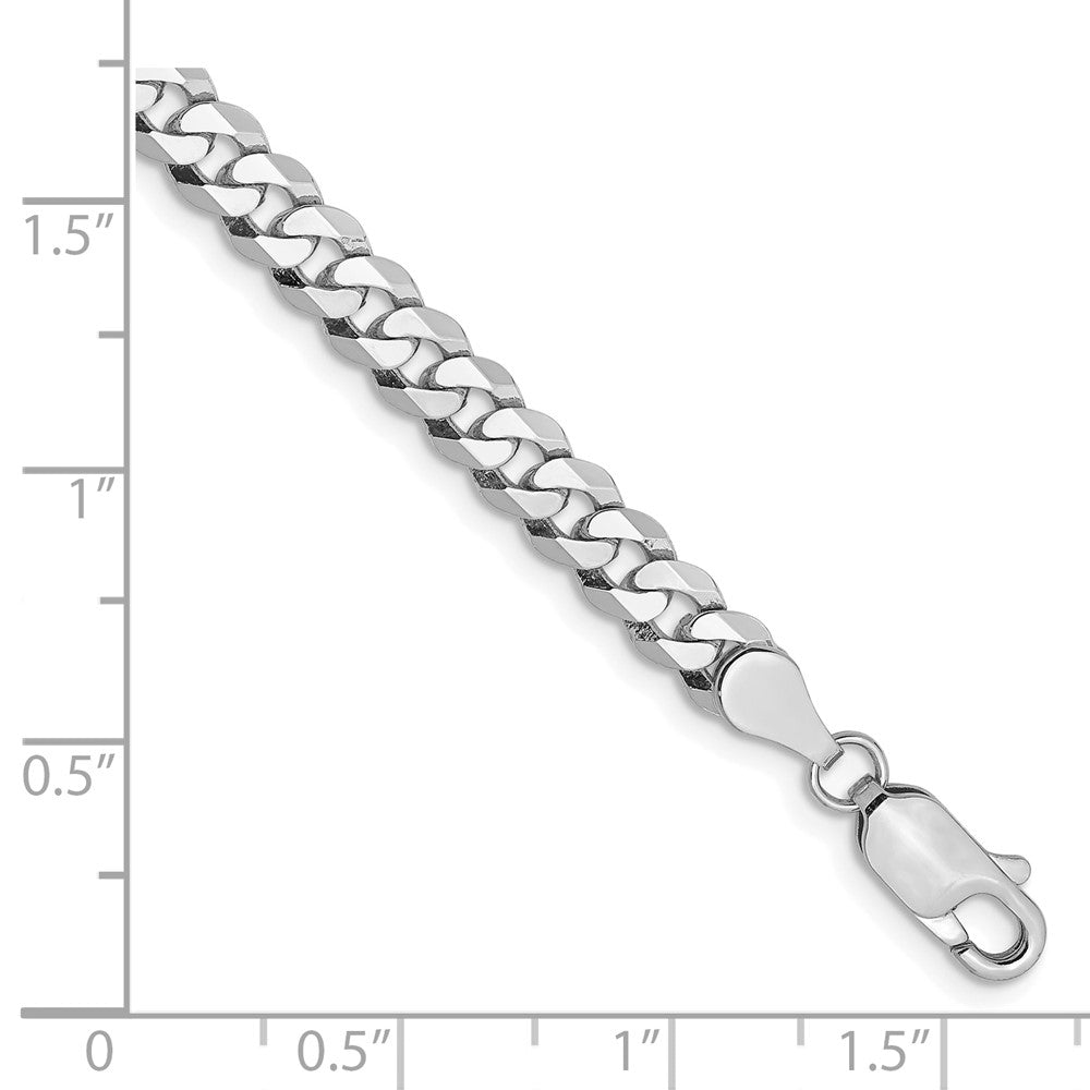 10k WG 4.75mm Flat Beveled Curb Chain