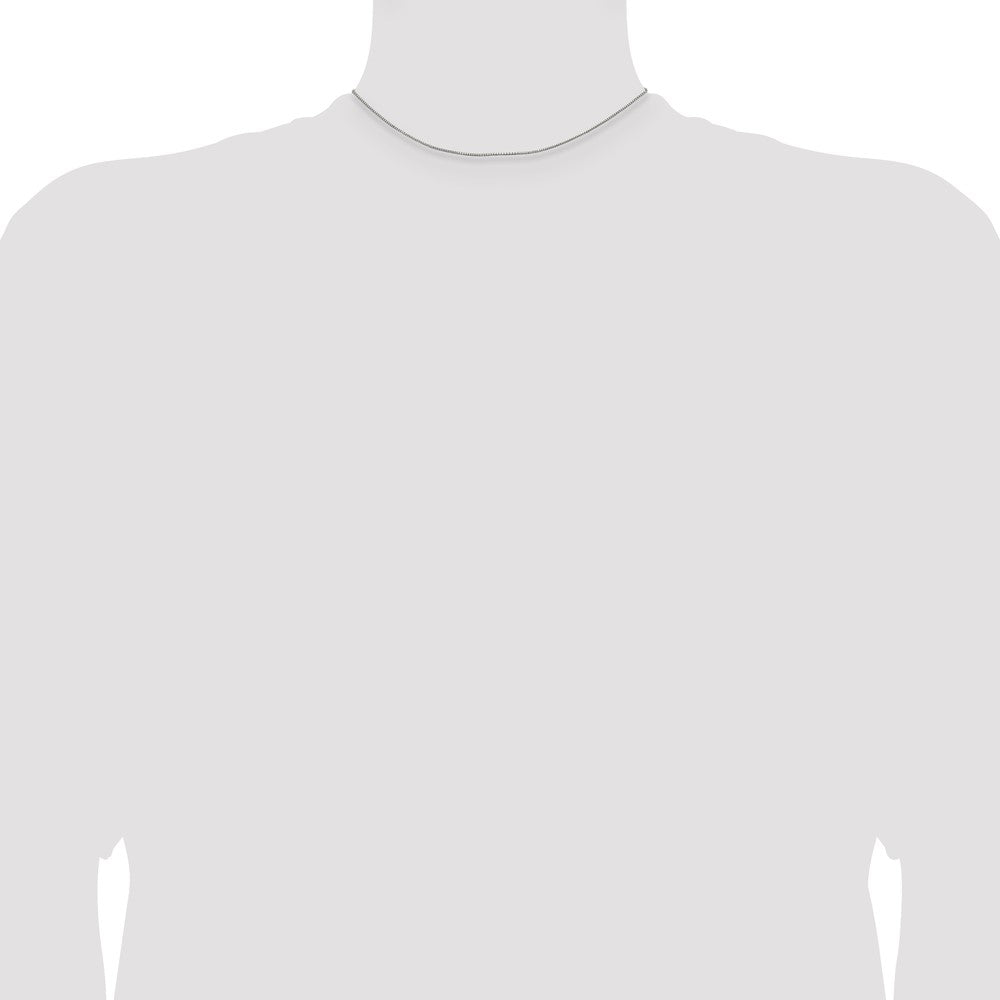 Sterling Silver Rhodium-plated .9mm Box Chain