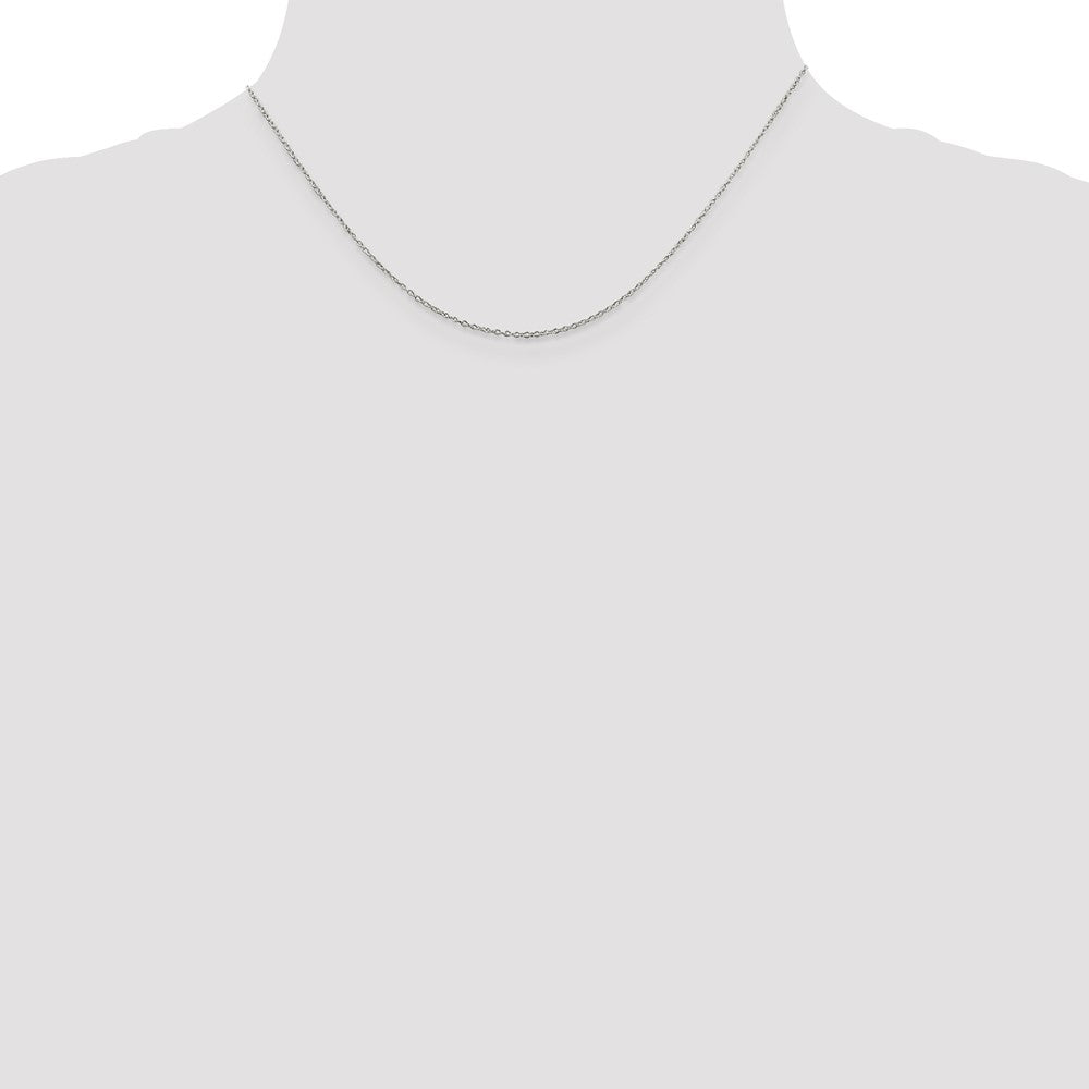 Sterling Silver Rhodium-plated 1.1mm Forzantina Cable Chain 16 Inches