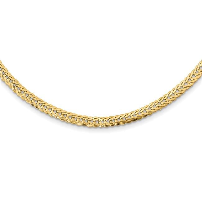 14k Polished Fancy Link 17in Necklace
