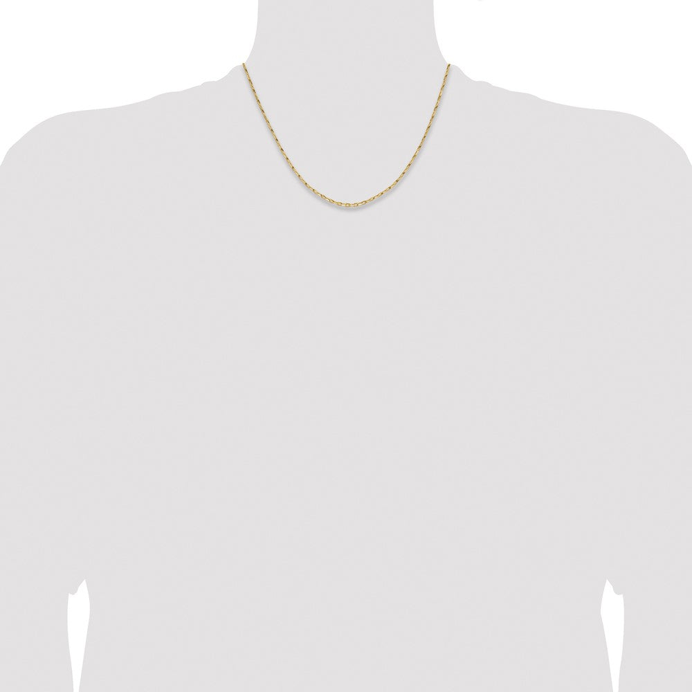 14K 1.75mm D/C Open Long Link Cable Chain
