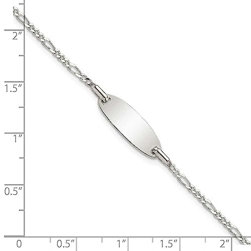 Sterling Silver Polished Childrens 6in ID Bracelet