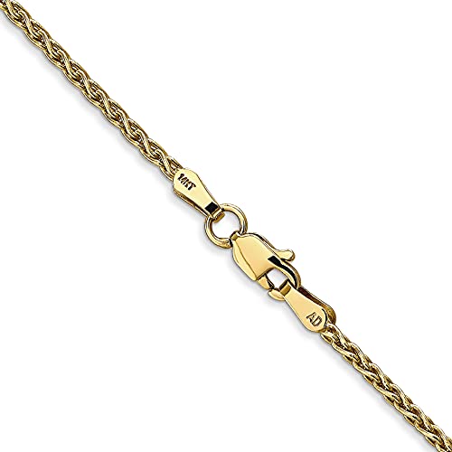 14k 26 inch 1.75mm Parisian Wheat with Lobster Clasp Chain