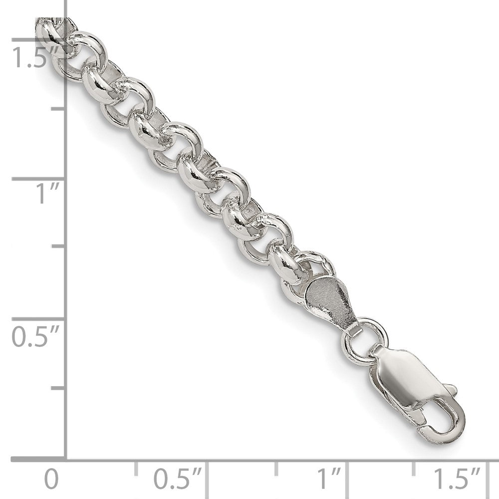 Sterling Silver 5mm Rolo Chain 7.5 inches