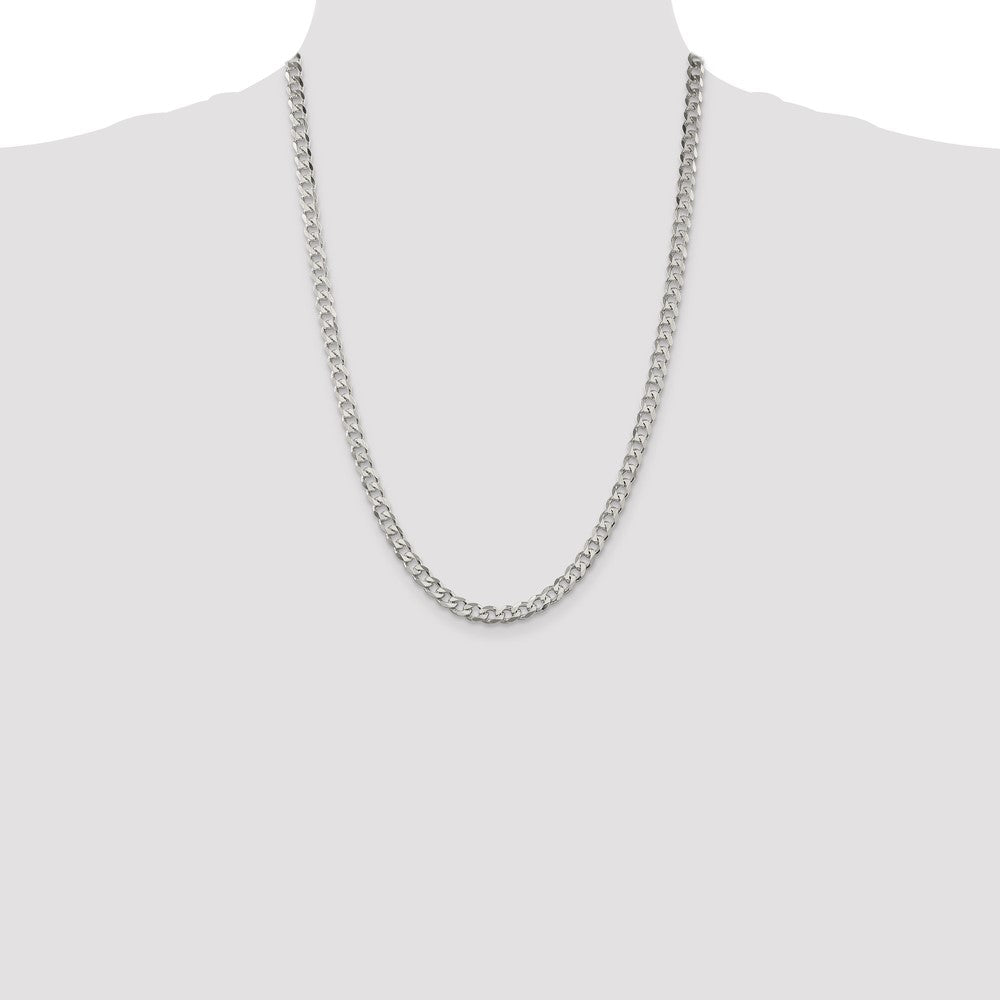 Sterling Silver 5.7mm Curb Chain 24 Inches