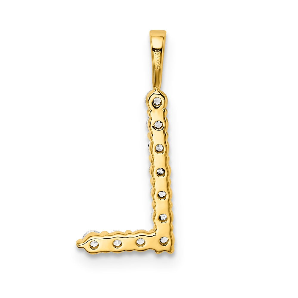 14KY Large Initial L Diamond Pendant