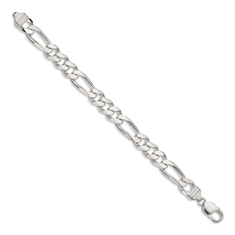 Sterling Silver 10.75mm Figaro Chain 10 inches