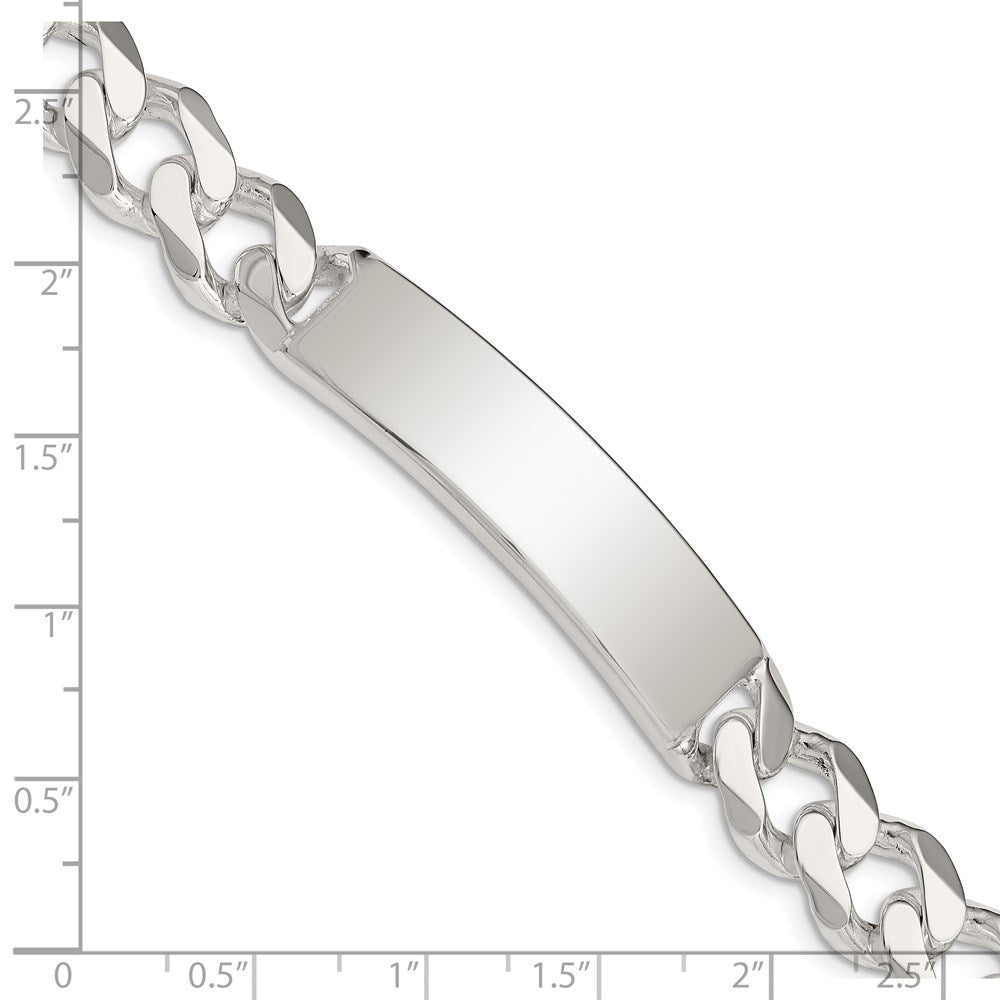 Sterling Silver Curb Link ID Bracelet 8 inches