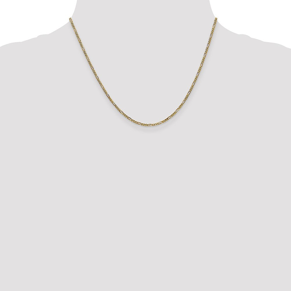 14K 1.8mm Flat Figaro Chain