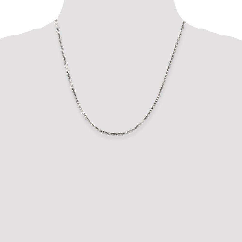 Sterling Silver 1.5mm Curb Chain 20 Inches